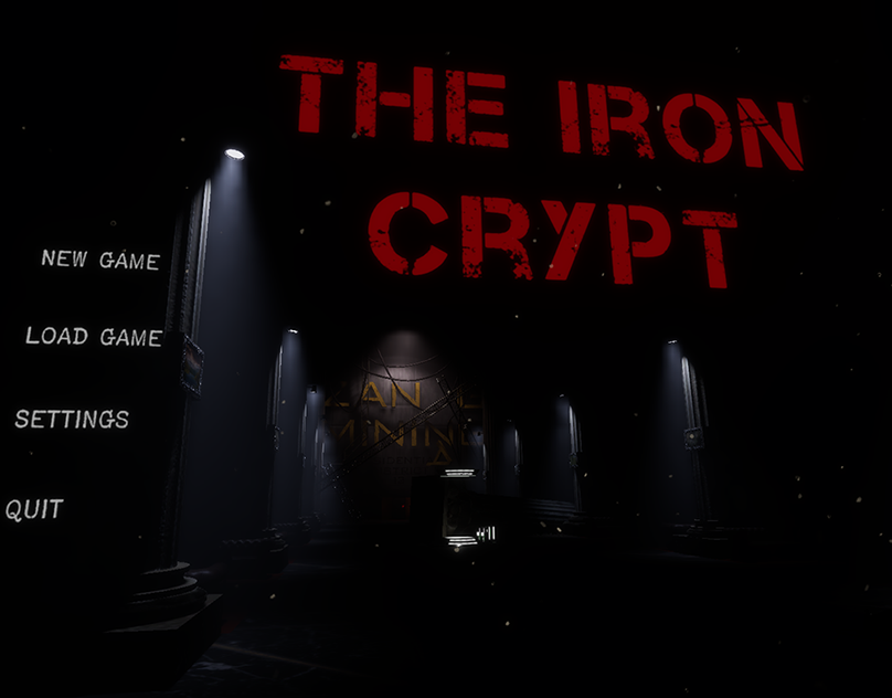 The Iron Crypt title screen